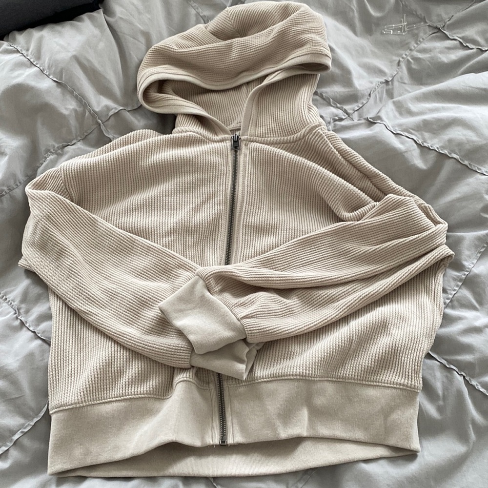 Abercrombie and Fitch crop waffle hoodie